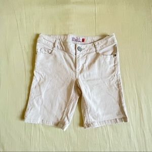 Tan jean shorts